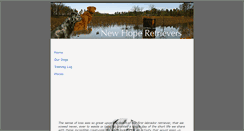 Desktop Screenshot of newhoperetrievers.com